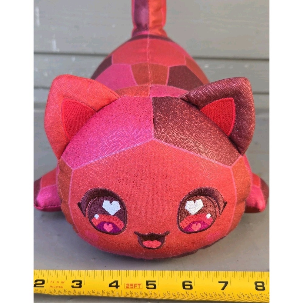 Aphmau MeeMeows LARGE PLUSH 11" RUBY Red Cat‎ Stuffed Animal Embroidered Eyes - Picture 3 of 12